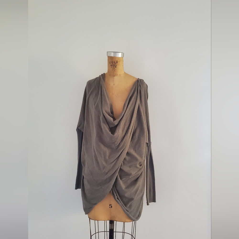 All Saints twisted sweater, size 4, gray/pale color
